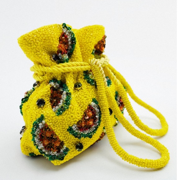 ZARA Beaded Bucket Bag - Picture 3 of 5